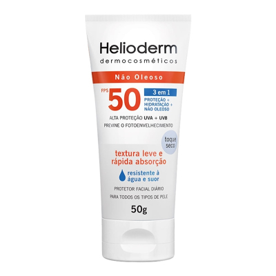 Prot. solar helioderm facial fps 50 50g kley hertz diario
