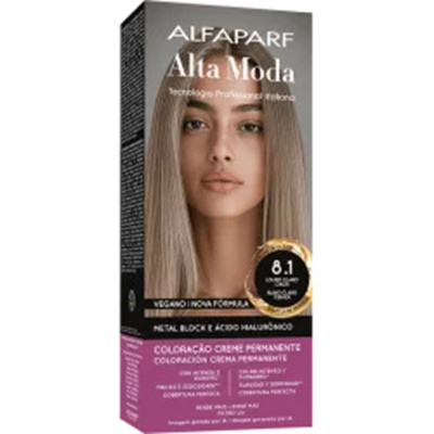Tint. alta moda 8.1 louro cla, tint 81 louro claro cinza