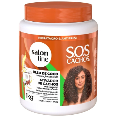 Ativador cachos sos 1kg oleo coco 