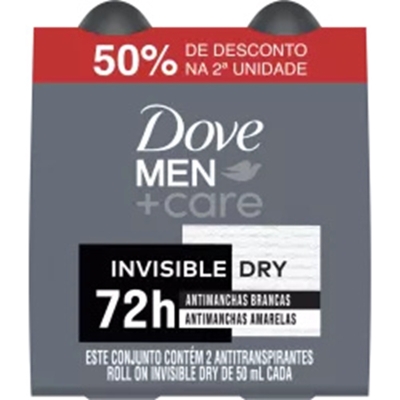 Des. dove rollon invisible dry c/2 50 ml