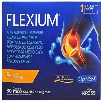 FLEXIUM SABOR LARANJA COM 30 SACHES DE 10 G - KRESS