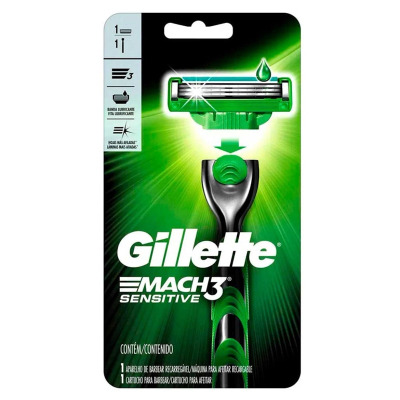 Apar. bar. gillette mach 3 sensitive c/1