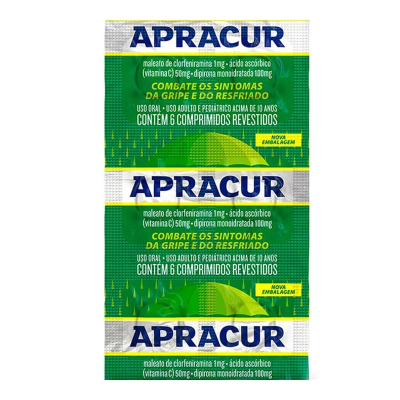 Apracur env. c/ 6 cpr c/6