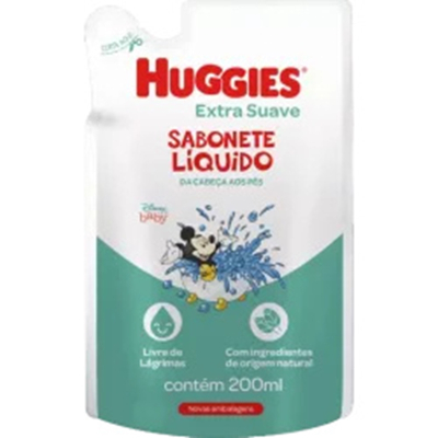Sab. liquido huggies disney suave refil 200ml