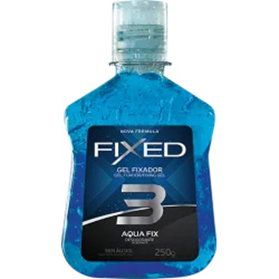 Gel fixed fix 250g aqua 3 azul, fix fixed azul mega 250g