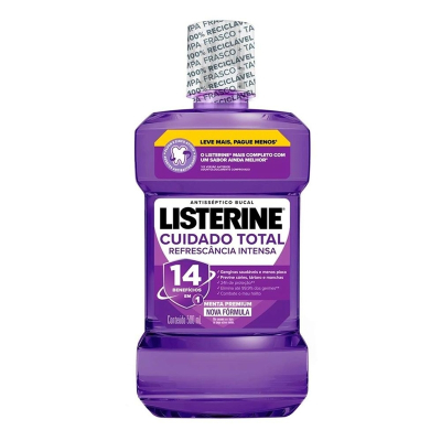 Listerine 500ml cuidado total refresca.intensa menta, cuidado total 500ml
