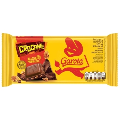CHOCOLATE GAROTO 80G CROCANTE