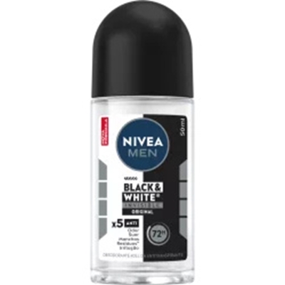 DESODORANTE NIVEA ROLL-ON 50ML INVIS, NIVEA INVISIBLE BLACK WHITE POWER 50ML