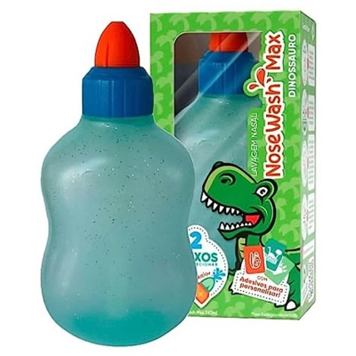 Nosewash max para lavagem nasal 240ml dinossauro - agaplastic