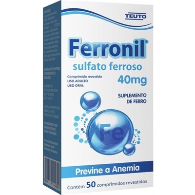 Ferronil 40mg c/50 drg, 40mg cx 50 comp rev
