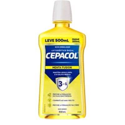 ANTISSEPTICO BUCAL CEPACOL L500 P350 MENTA FUSION HYPERA