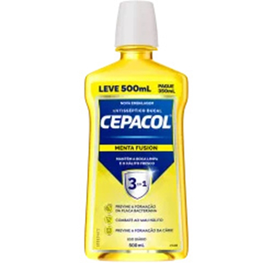 Antisseptico bucal cepacol l500 p350 menta fusion hypera