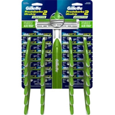 Prestobarba ultragrip 2 sensitive cf c/2un