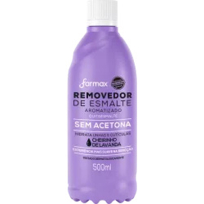 Removedor sem acetona farmax 500ml lavanda