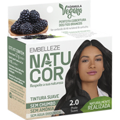 Tint. natucor 2.0 preto suave