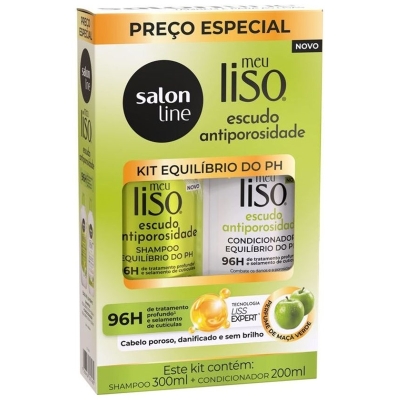 Kit sh 300ml + cond 200ml meu liso escudo antiporosidade 32748