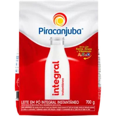 Leite po piracanjuba 700g integral instantaneo *