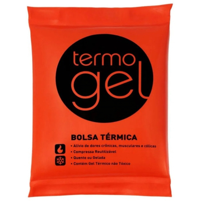 Bolsa termica gel pequena laranja p, termica gel termo gel quentefrio