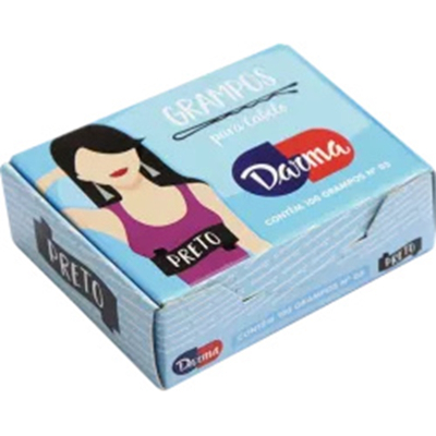 Grampo darma n.05 preto, darma n5 com 100und preto