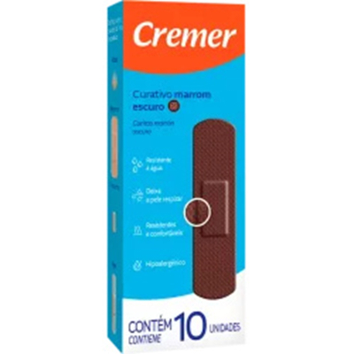 Curativo cremer 10un marrom escuro