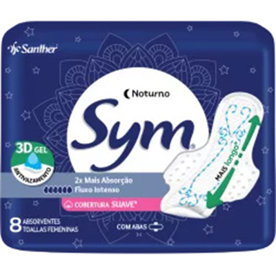 Abs. sym premium noturno suave 8un c/aba