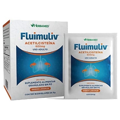 Fluimuliv acetilcisteina 600mg c/16 env