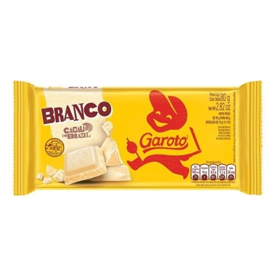 Chocolate garoto barra 80g branco