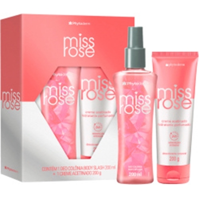 Kit des. phytoderm 200ml miss rose body s+cr 200g *