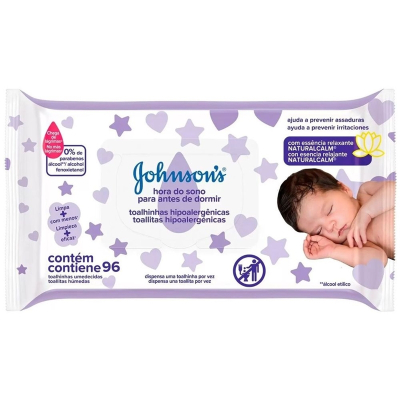 Lencos umedecido johmsons baby 96und, umed johnson hora do sono 96und