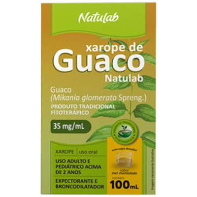 Xarope de guaco 100ml natulab mel mentolado