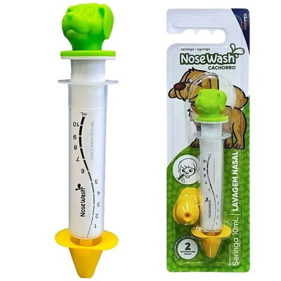SERINGA DISPOSITIVO NOSEWASHAMPOO PARA LAVAGEM NASAL 10ML - CACHORRO