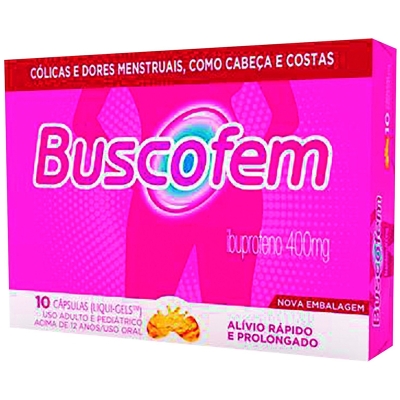 Buscofem 400mg c/10 400mg c/1, 400 mg cap gel mole ct bl al plas trans x 10