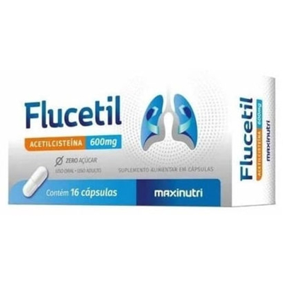 Acetilcisteina flucetil 600mg c 16 env 5 g maxinutri