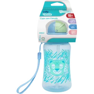 Copo lolly zoo com canudo 330ml m 