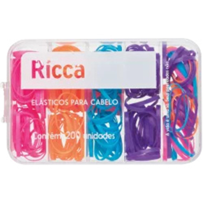 Elasticos coloridos ricca c case c 200 pcs 3345