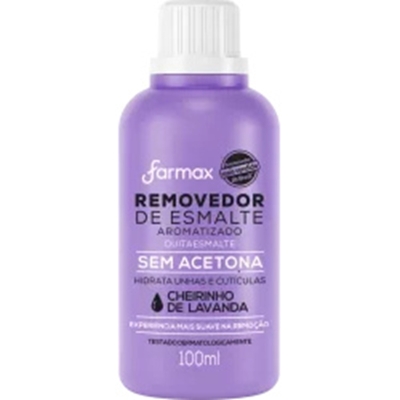 REMOVEDOR SEM ACETONA FARMAX 100ML LAVANDA