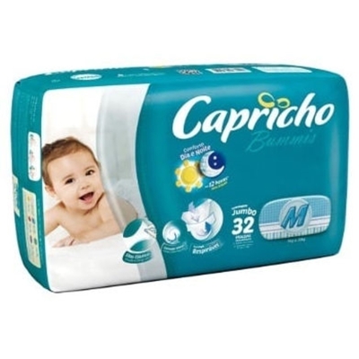 FRALDA DECARTAVEL BUMMIS INF PREMIUM JUMBO M COM 32 TIRAS DRYLOCK