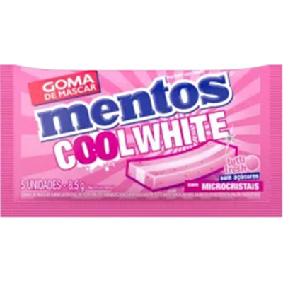 Goma mentos 8,5g 3 camadas cool white tutti fresh