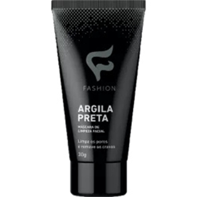 Masc. facial fashion 30g argila preta remove cravo