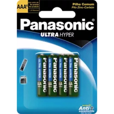 PILHA PANASONIC ULTRA HYPER AAA 4UN PALITO