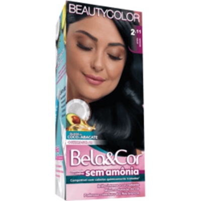 Tint. belacor sem amonia kit 02.11 preto azul *