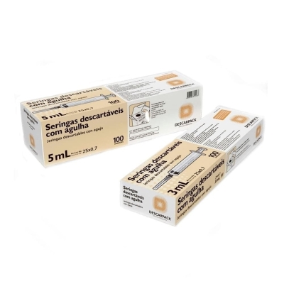 SERINGA 20ML COM AG 25X7 LUER S