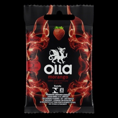 PRESERVATIVO OLLA MORANGO COM 03