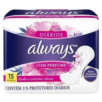 Abs. always protecao diaria c/perf 15un, always prot diar sperf 15