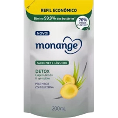 SABONETE LIQUIDO MONANGE REFIL DETOX 200ML