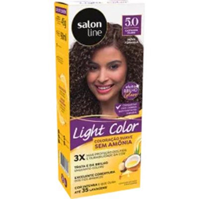Tint. salon line light color 5.0 castanho claro tonalizante