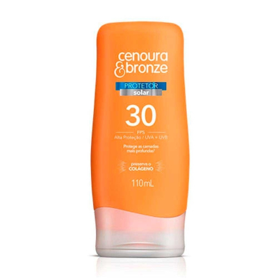 Protetor solar cenoura e bronze 110ml 30fps 