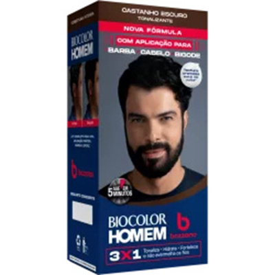 Tint. biocolor homem bozzano kit cast escuro