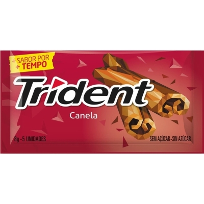 Chiclete trident canela, trident canela 5 unid