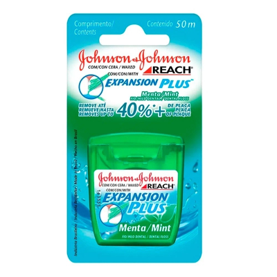 Fio dental johnson reach expa 50m menta, johnson expan plus menta 50mts